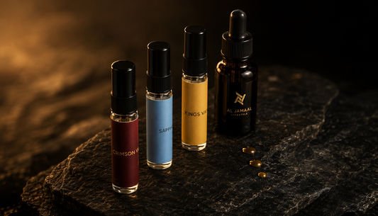 How to layer perfume Pakistan fragrance layering guide tester bottles - Al Jamaal Lifestyle